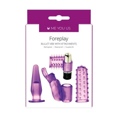 Фиолетовый вибронабор Foreplay Couples Kit фото 4