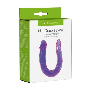 Фиолетовый U-образный фаллоимитатор Mini Double Dong - 30 см. фото 2
