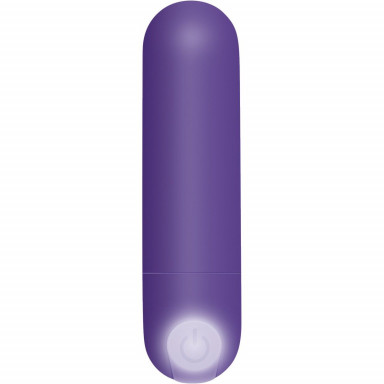 Фиолетовая вибропуля с силиконовой щеточкой для клиторальной стимуляции Fingerific фото 5