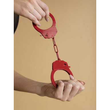 Красные стальные наручники фото 2
