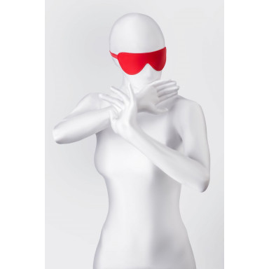 Красная маска Anonymo из искусственной кожи фото 3