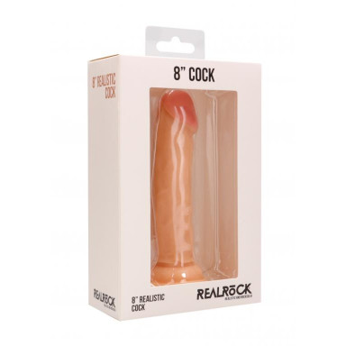 Телесный фаллоимитатор Realistic Cock 8 - 20 см. фото 4