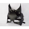 Черная кожаная маска Черт, фото