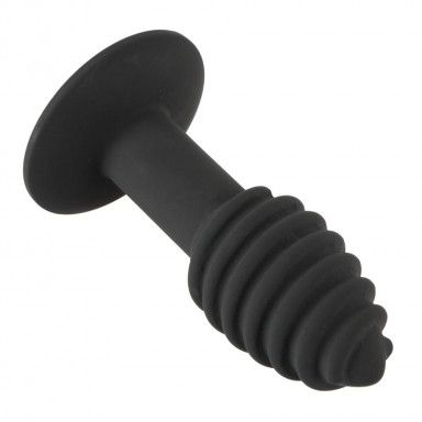Черная анальная вибропробка Twist Butt Plug - 10,7 см. фото 3
