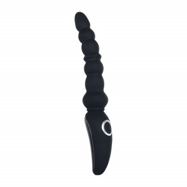Черная анальная виброелочка Magic Stick - 22,6 см., фото