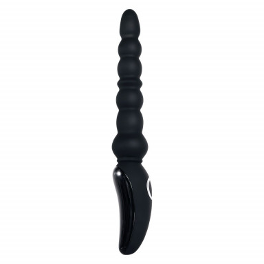 Черная анальная виброелочка Magic Stick - 22,6 см. фото 2