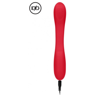 Красный двухсторонний вибратор Flex - 21,5 см. фото 3