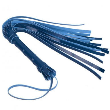 Синяя многохвостая лаковая плеть - 40 см., фото
