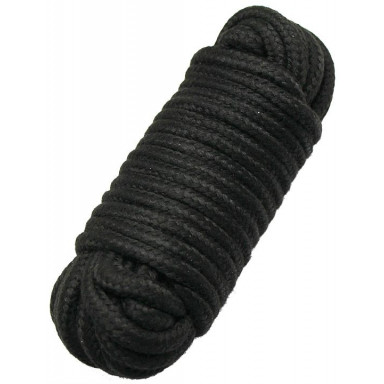 Черная верёвка для бондажа и декоративной вязки - 10 м., фото