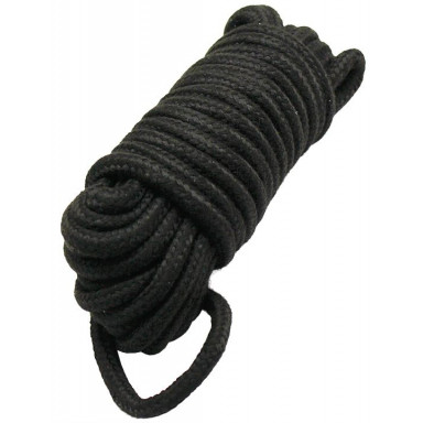 Черная верёвка для бондажа и декоративной вязки - 10 м. фото 2