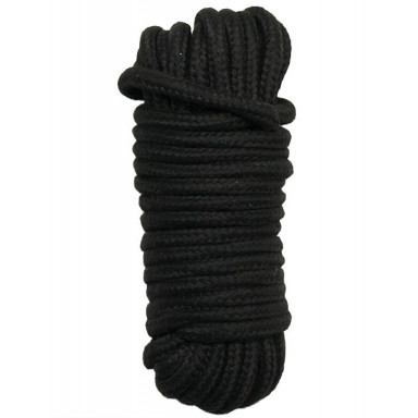 Черная верёвка для бондажа и декоративной вязки - 10 м. фото 3