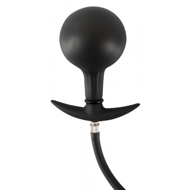 Черная анальная втулка-расширитель Inflatable Plug фото 5