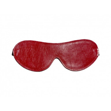 Двусторонняя красно-черная маска на глаза из эко-кожи, фото