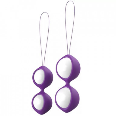 Фиолетово-белые вагинальные шарики Bfit Classic, фото