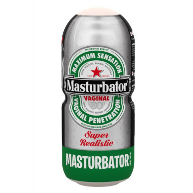 Стилизованный под пивную банку мастурбатор-вагина Vagina Beer Masturbator, фото