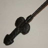 Длинный витой стек с наконечником в форме фаллоса - 85 см., фото