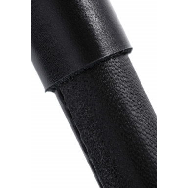 Черная плеть с гладкой рукоятью - 50 см. фото 5