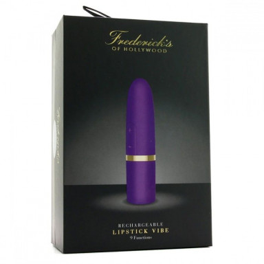 Фиолетовый перезаряжаемый вибростимулятор Lipstick Vibe фото 3