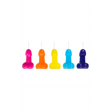 Набор из 10 разноцветных свечей «Мини пенис» фото 2