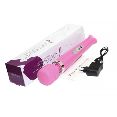 Розовый беспроводной массажер Magic Wand с 10 режимами вибрации, фото