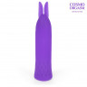 Фиолетовый вибростимулятор в форме зайчика - 10,5 см., фото