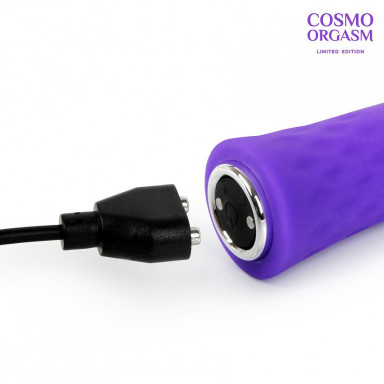 Фиолетовый вибростимулятор в форме зайчика - 10,5 см. фото 4