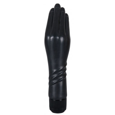 Чёрный вибромассажер-рука для фистинга - 25 см. фото 3