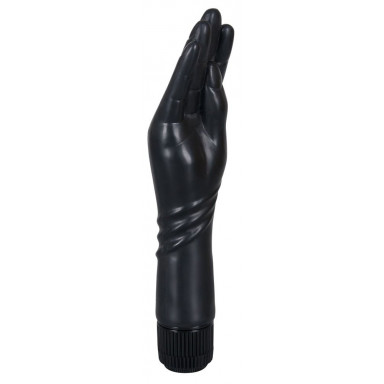 Чёрный вибромассажер-рука для фистинга - 25 см. фото 4