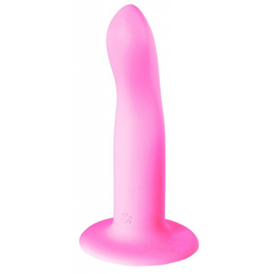 Розовый нереалистичный дилдо Stray - 16,6 см., фото