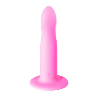 Розовый нереалистичный дилдо Stray - 16,6 см. фото 4