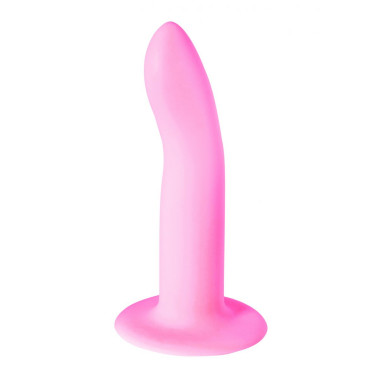Розовый нереалистичный дилдо Stray - 16,6 см. фото 5