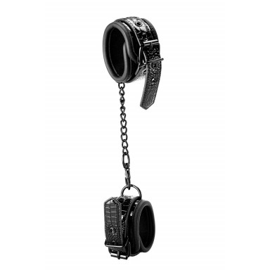 Черные наручники с цепочкой фото 4