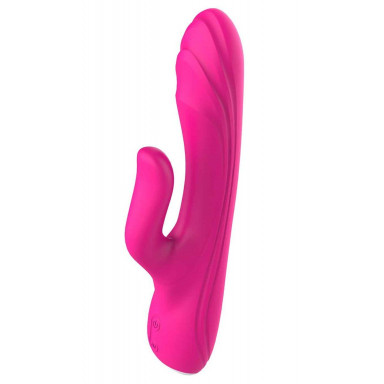 Ярко-розовый вибратор-кролик Flexible G-spot Vibe - 21 см., фото