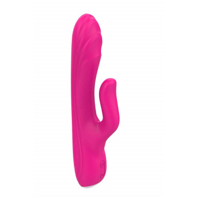 Ярко-розовый вибратор-кролик Flexible G-spot Vibe - 21 см. фото 2