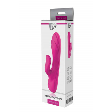 Ярко-розовый вибратор-кролик Flexible G-spot Vibe - 21 см. фото 3
