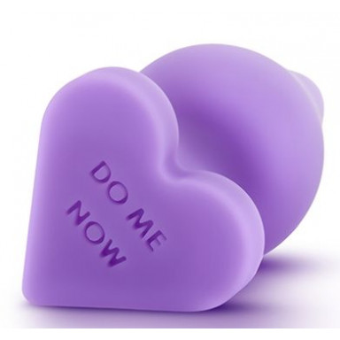 Фиолетовая анальная пробка Naughty Candy Heart Do Me Now - 8,9 см. фото 3