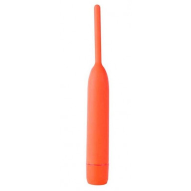Оранжевый вибромассажер из силикона Delight - 18,5 см., фото