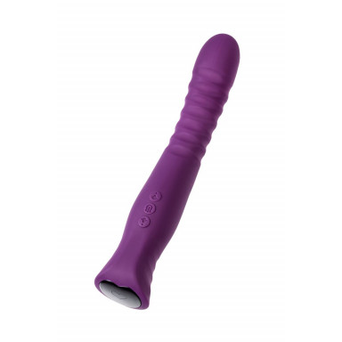 Фиолетовый гибкий вибратор Lupin с ребрышками - 22 см. фото 5