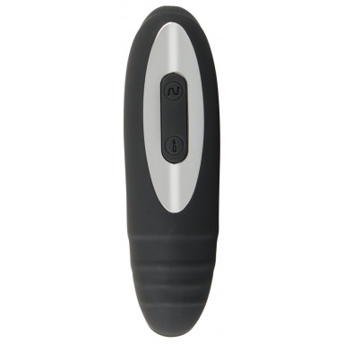 Черная анальная втулка с вибрацией и функцией нагрева Warming Vibrating Butt Plug фото 5