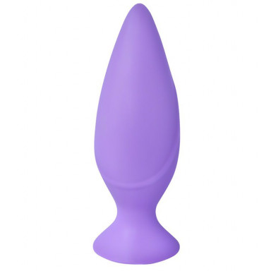 Фиолетовая анальная силиконовая пробка Mojo - 11 см., фото