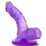 Фиолетовый фаллоимитатор на присоске NATURALLY YOURS 4INCH MINI - 12 см., фото