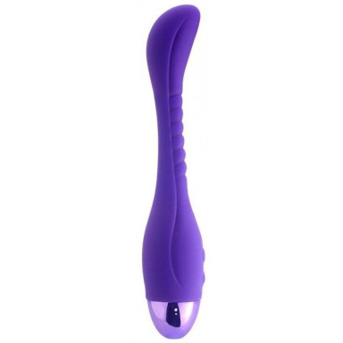 Фиолетовый вибратор INDULGENCE Slender G Vibe - 21 см., фото