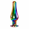 Металлическая анальная пробка Rainbow Metal Plug Large - 12,9 см., фото