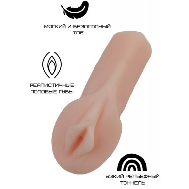 Реалистичный компактный мастурбатор-вагина фото 2