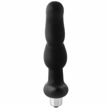 Черная вибропробка для простаты FantASStic Vibrating Prostate Plug - 14,5 см. фото 6