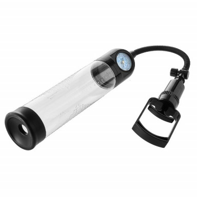 Прозрачная вакуумная помпа с манометром Deluxe Penis Pump фото 4