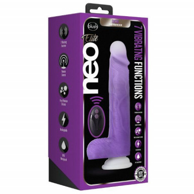 Фиолетовый вибратор-реалистик Encore 8 Inch Vibrating Dildo - 21,6 см. фото 2