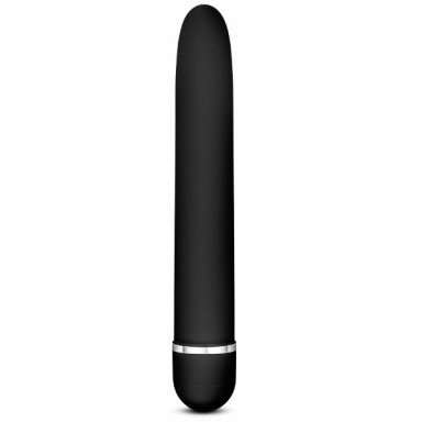Черный классический вибратор Luxuriate - 17,8 см., фото