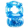 Голубое эрекционное виброкольцо Reusable 5 Function Cock Ring, фото