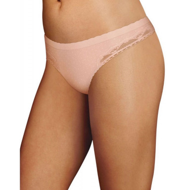 Розовые трусы-стринги Casual Comfort в горошек, XL, розовый, фото